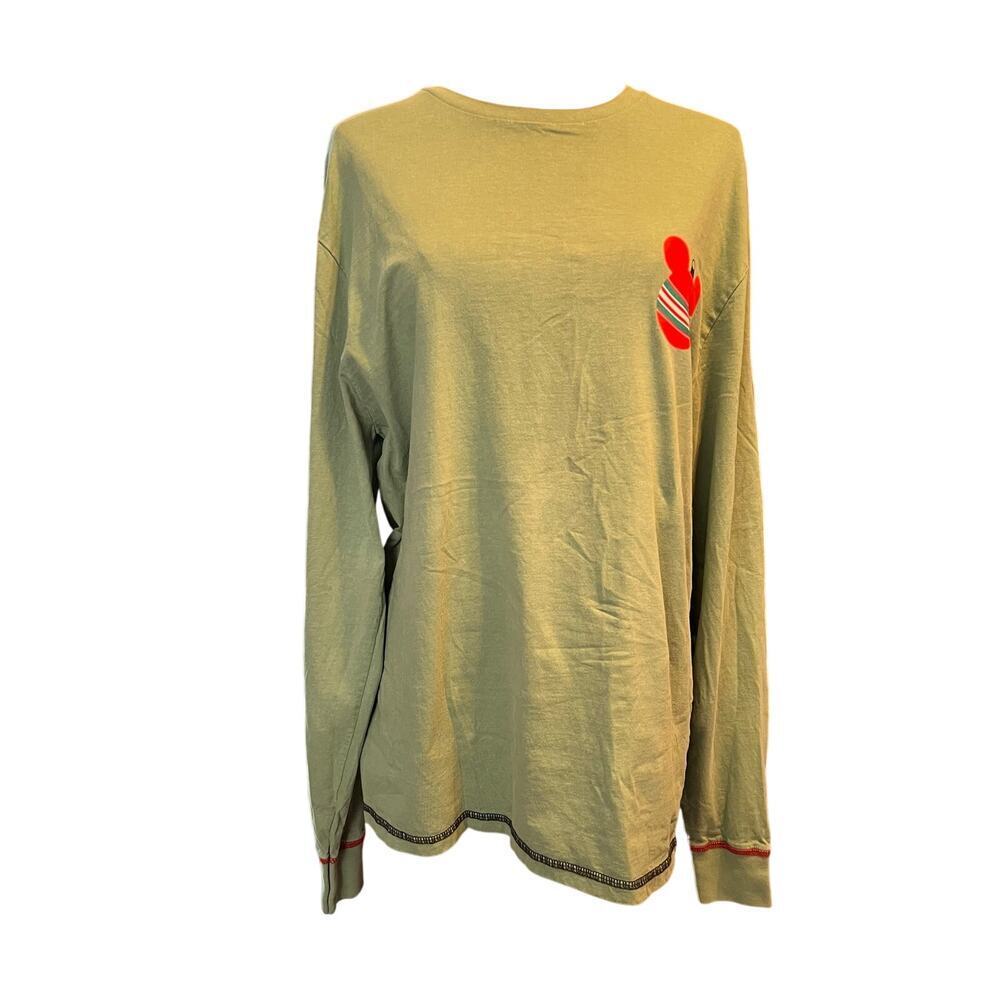 Disney Mickey Mouse "Sleigh What" Long Sleeve Holiday Tee.  Unisex Size Small